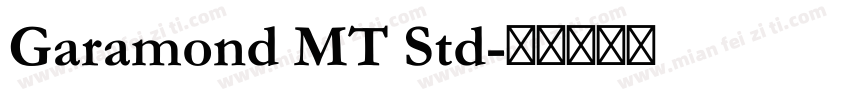 Garamond MT Std字体转换